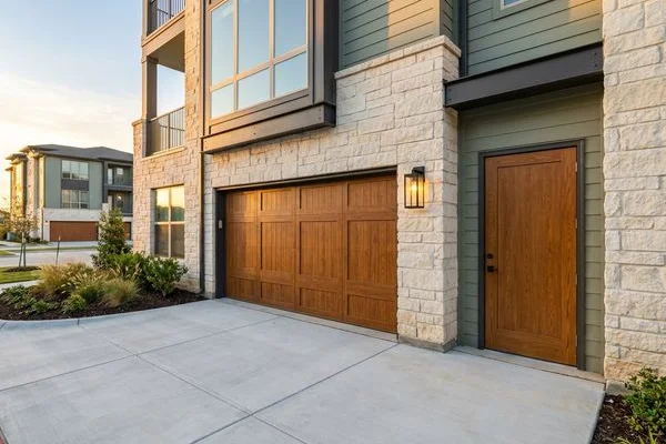 Attached garage and storage at a new community
