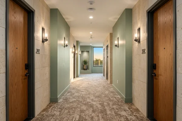 Newly finished apartment corridor