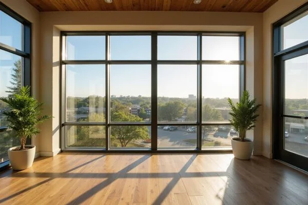 West-facing window with afternoon sun