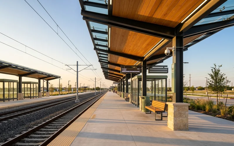 New commuter rail platform in North Texas